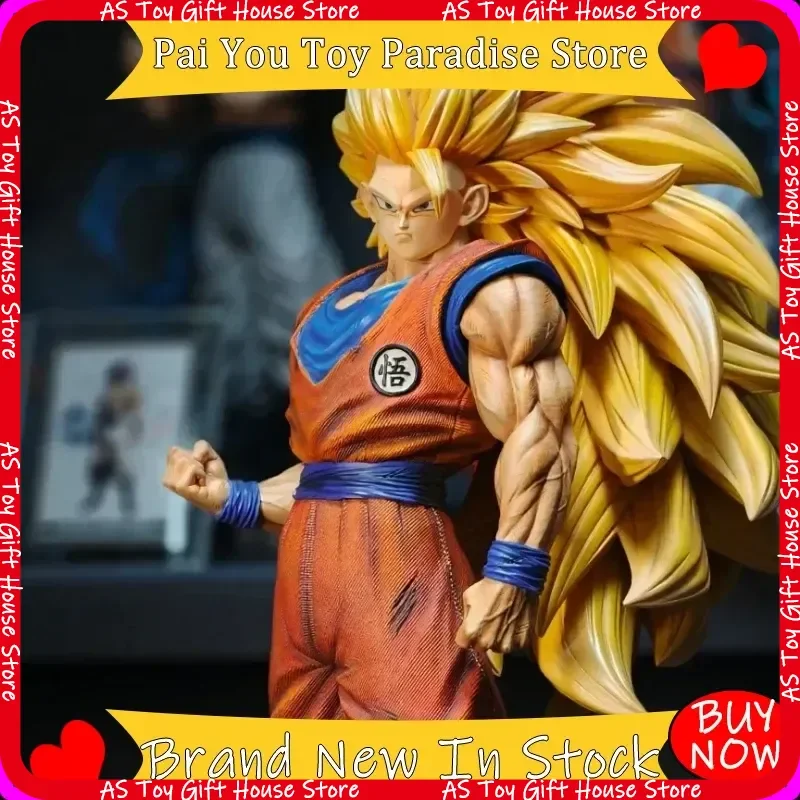 

Hot JT Dragon Ball Ssj3 Goku Action Figure Large Size 54cm Pvc Exquisite Anime Gk Statue Collectable Model Toy Desktop Deco Gift