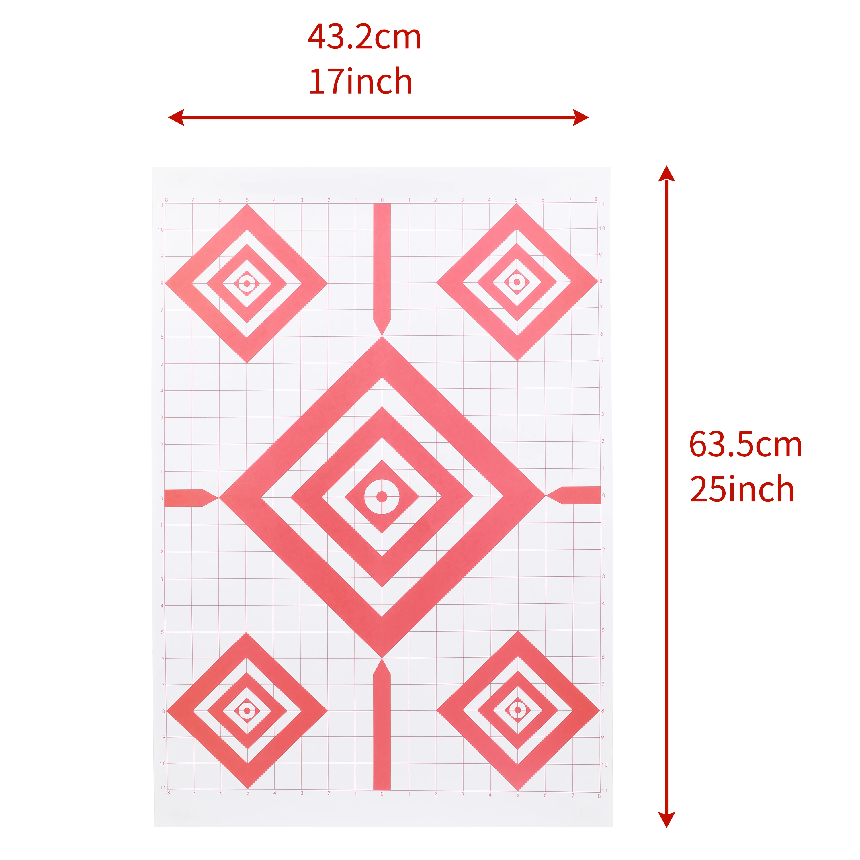 Archery Target Papers 17*25inch 10/20/30/40/50pcs Target Face Outdoor Practice Reactive Training Shooting Objective Paper