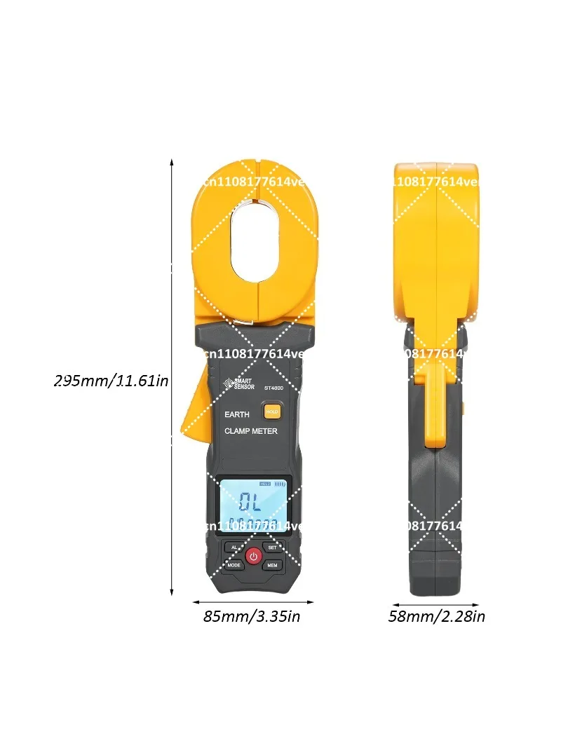 Ground Earth Resistance Tester Multifunction Digital Clamp Meter LCD Display Alarm Clamp Ammeter