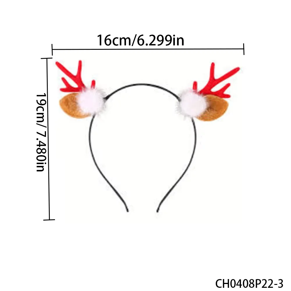 

PESENAR Cute Furry Christmas Antler Headband - Perfect Accessory for Christmas Eve New Years Gatherings