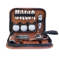 Kit de accesorios de Golf multifunción todo en uno, incluye bolas, telémetro, herramienta Divot, anotador, Tees, cepillo, abrazadera para pelota de Golf