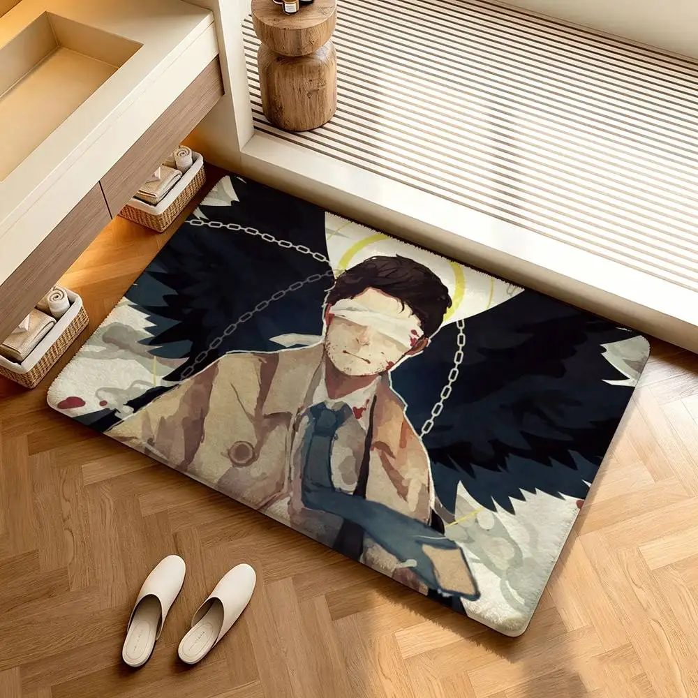 C-Castiel  Shower Room Small Carpet Floor Mat  Absorbent Foot Mat Decorative Mat Soft and Comfortable