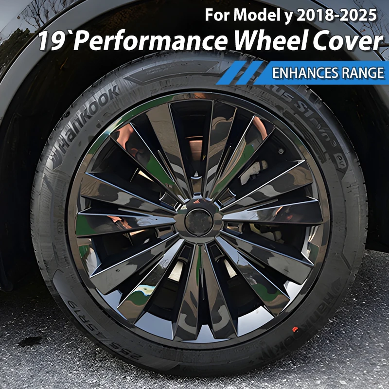 

4PCS Wheel Cover For Tesla Model Y 19-Inch Hub Cap Performance Automobile Replacemen HubCap Full Rim Cover Accessories 2018-2024