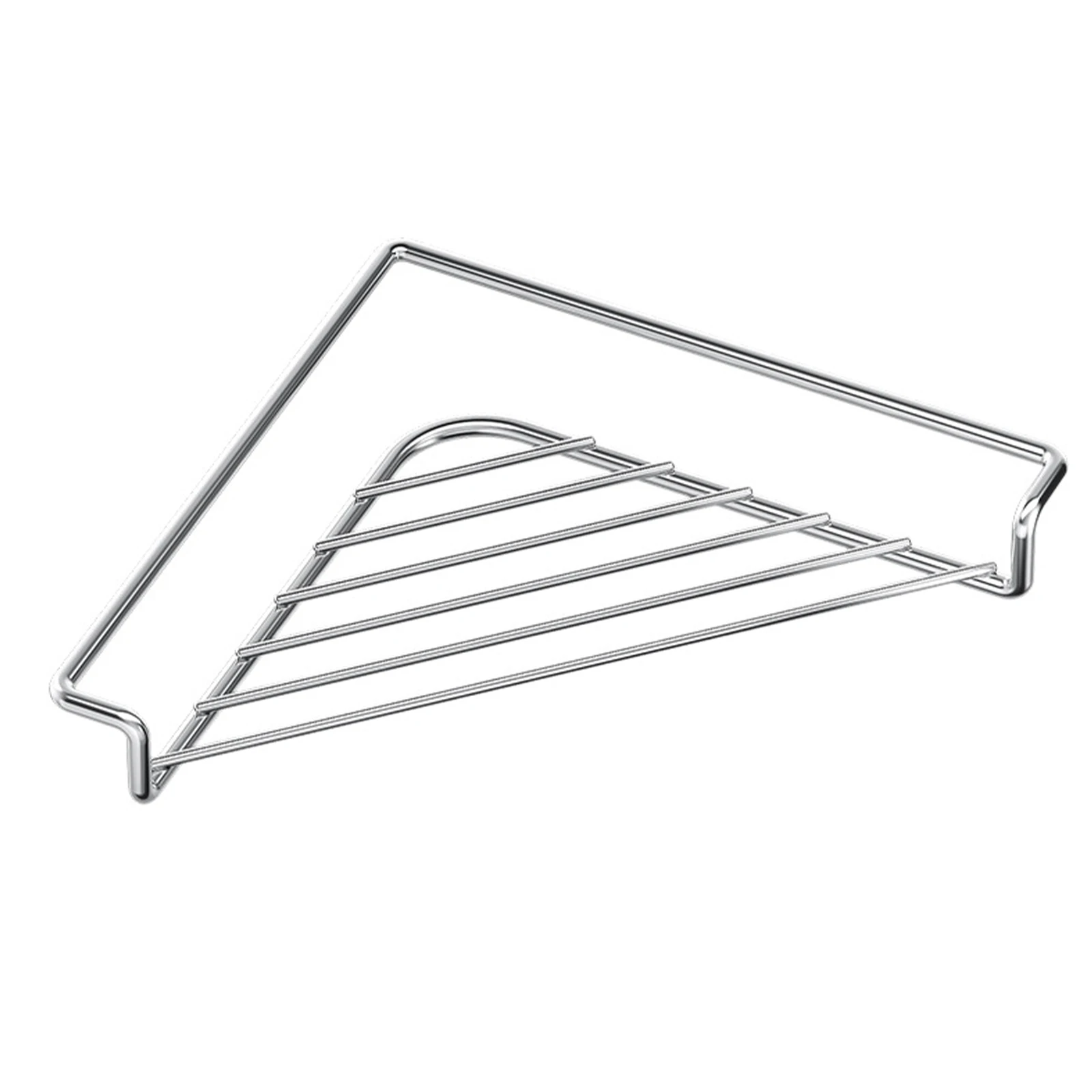 Stainless Steel Kitchen Sink Corner Shelf Organizer Rack Sponge Holder Drain Rack No Drilling 31x22x2.5cm