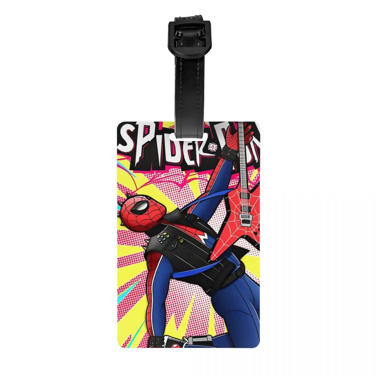 Rock N Roll Spider Man Hero Luggage Tag Suitcase PVC Plastic Travel Accessories Holder Baggage Tag ID Address Baggage Tag Gift