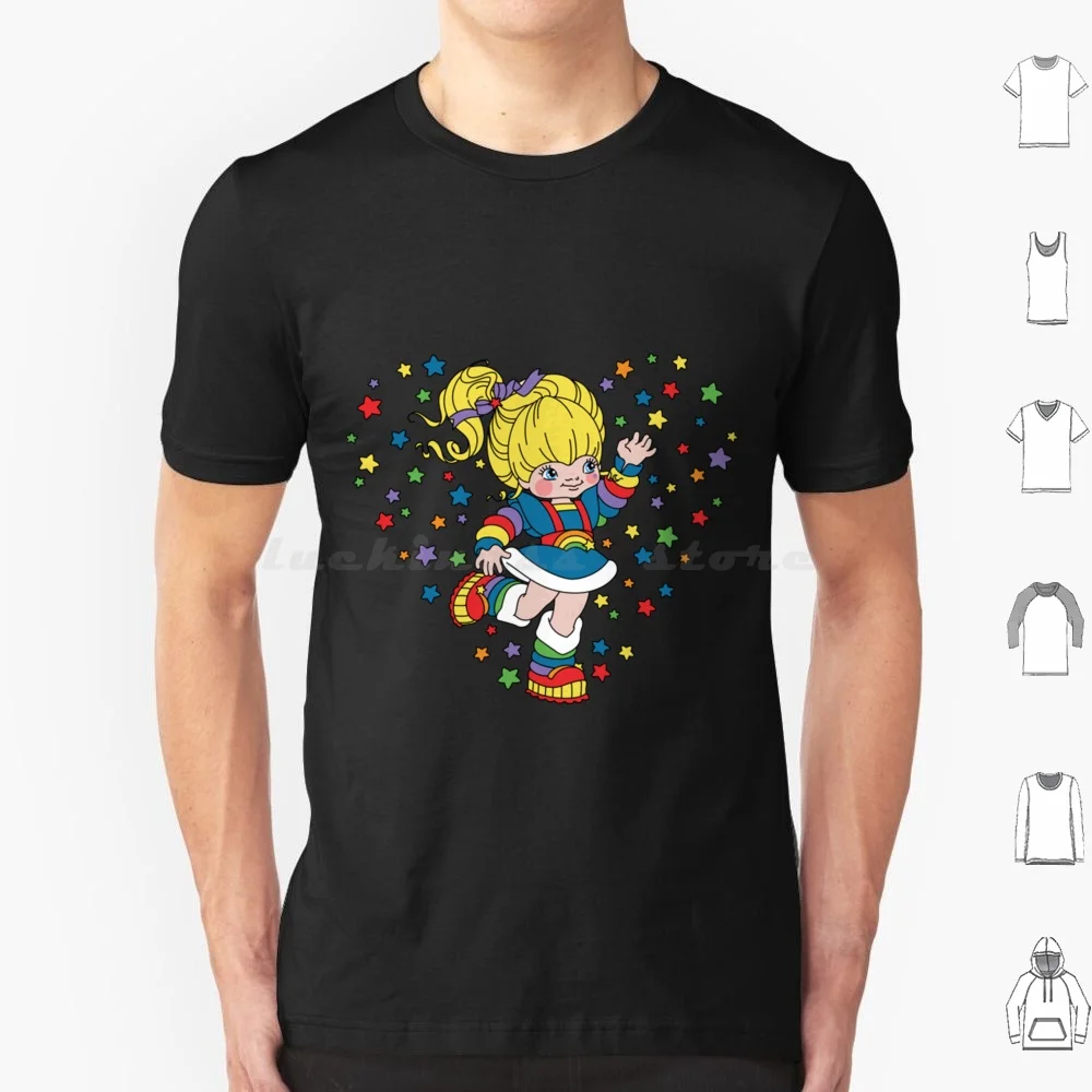 Camiseta Rainbow Brite Heart talla grande 100% algodón Rainbow Brite Rainbow 80s Retro Vintage dibujos animados 90s lindo nostálgico estético