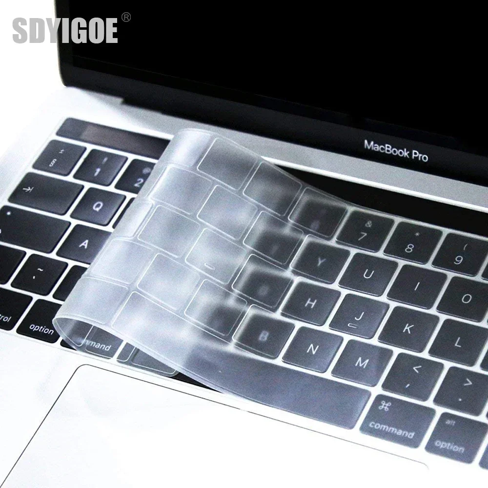 Keyboard Cover for Macbook Air 13 11 Pro 13 16 Touch Bar ID 15 17 12 Silicone Protector Skin EU A3113 A3114 A2337 A2338 M1M2 M3