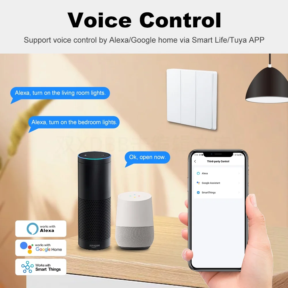 ZigBee Smart Light Switch Neutral Wire Required Push Button Wall Switch 1-4 Gang Work With Tuya Alexa Google Home Smartthings image 4