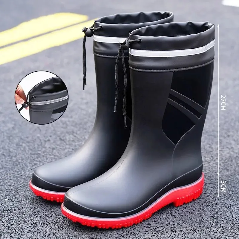 

Shoes for Men Fashion Men's Rain Shoes Outdoor Anti-Slip Galoshes Shoes Men Waterproof Fishing Shoe Botas Lluvia Hombre Zapatos