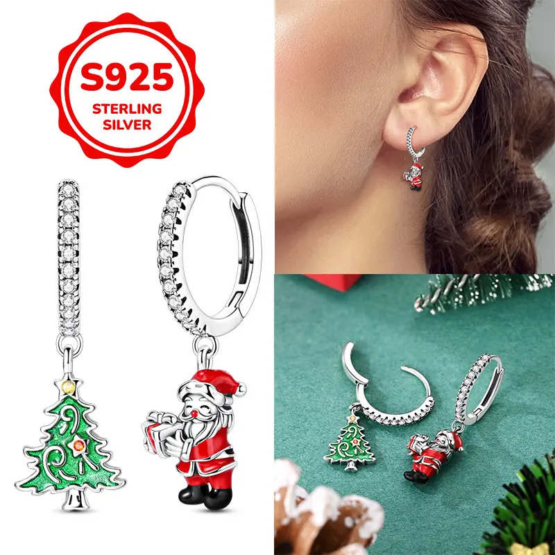 2026 New 100% Sterling Silver  925 Christmas Series Women's Earrings Making Jewelry For Women As Wedding Party Gifts