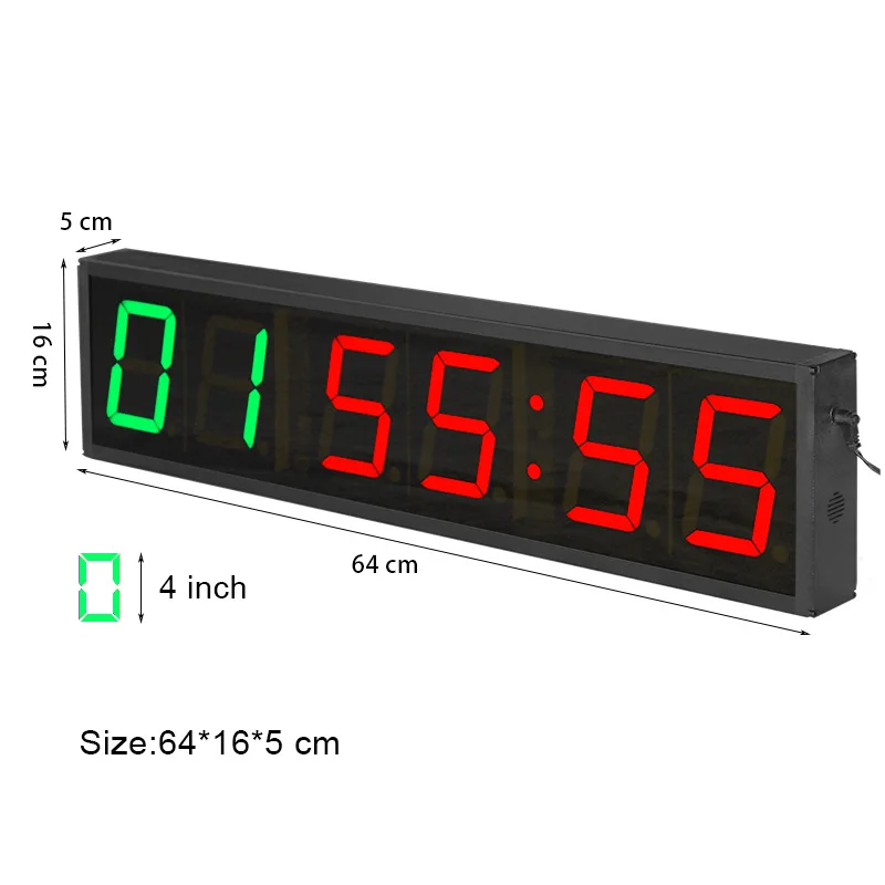 Picture 3: CHEETIE Custom Large GYM Clock LED Workout Training Timer Crosfit Clock for Gym Exercise Timing Monitoring Tracking Devices