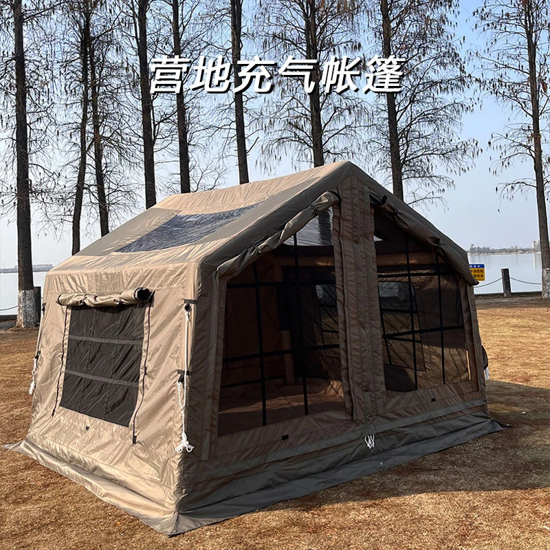 Customized Automatic Quick Unfolding Outdoor Thickened Rain-Proof Family Small Camp Inflatable Tent