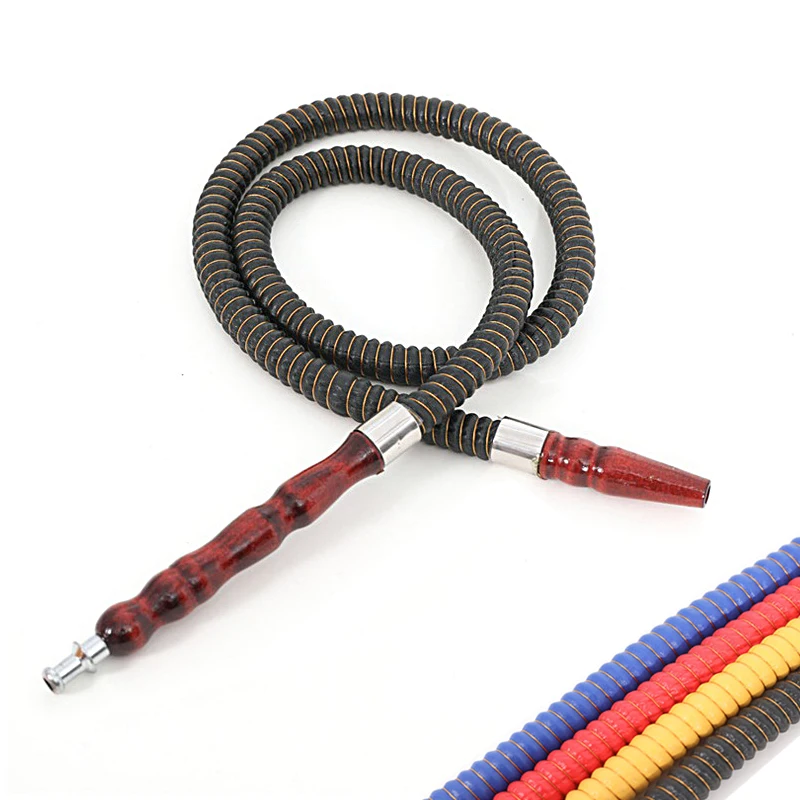 Manguera de Pipa de fumar Shisha, tubo de Cachimba de 1m de largo, conducto de línea Shisha, accesorio de Chicha, conducto de sabor Nargileh, boquilla de madera