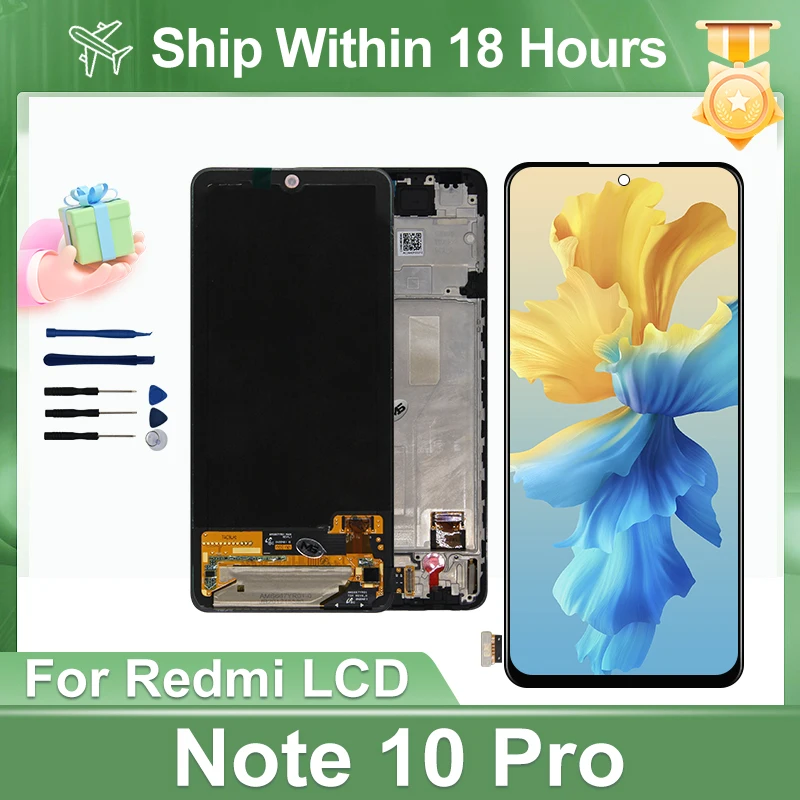 Choice AMOLED For Xiaomi Redmi Note 10 Pro LCD Display M2101K6G Digitizer For Xiaomi Poco X4 Pro LCD M2101K6R Replacement Parts