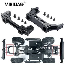 MIBIDAO metalowy dźwigar przedni/tylna rama mocowanie podpora stała zderzaka do osiowego SCX10 II 90046 1/10 zdalnie sterowany samochód gąsienicowy cześć zapasowa modelu