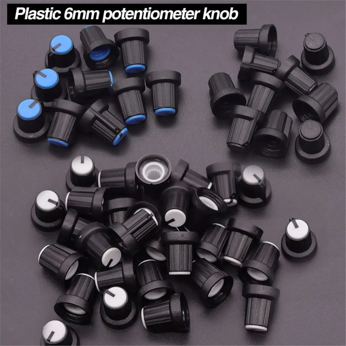 Multi-use Gear 200PCS Potentiometer Kit with Rotary Knobs,WH148 B1K 5K 10K 20K 50K 100K 250K 500K 1M Ohm Potentiometers Single L