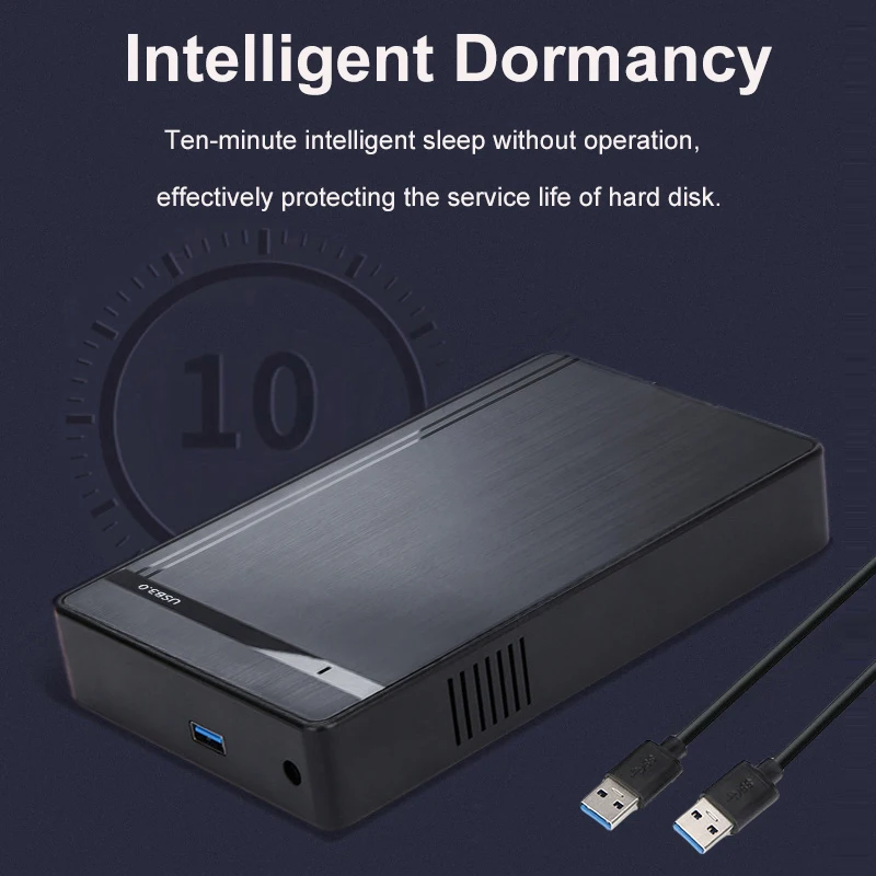 Корпус для жесткого диска 3,5/2,5 дюйма Адаптер SATA-USB 3.0 Корпус для внешнего жесткого диска Высокоскоростной адаптер для ПК Ноутбук HDD Box Case