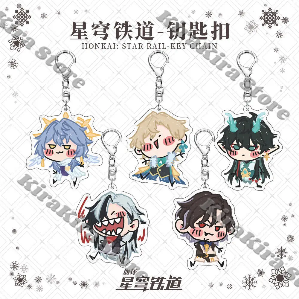 

Sunday Honkai: Star Rail Boothill Double-sided Keychain Imbibitor Lunae Acrylic Keyring Aventurine Pendants Decor Gift Reca