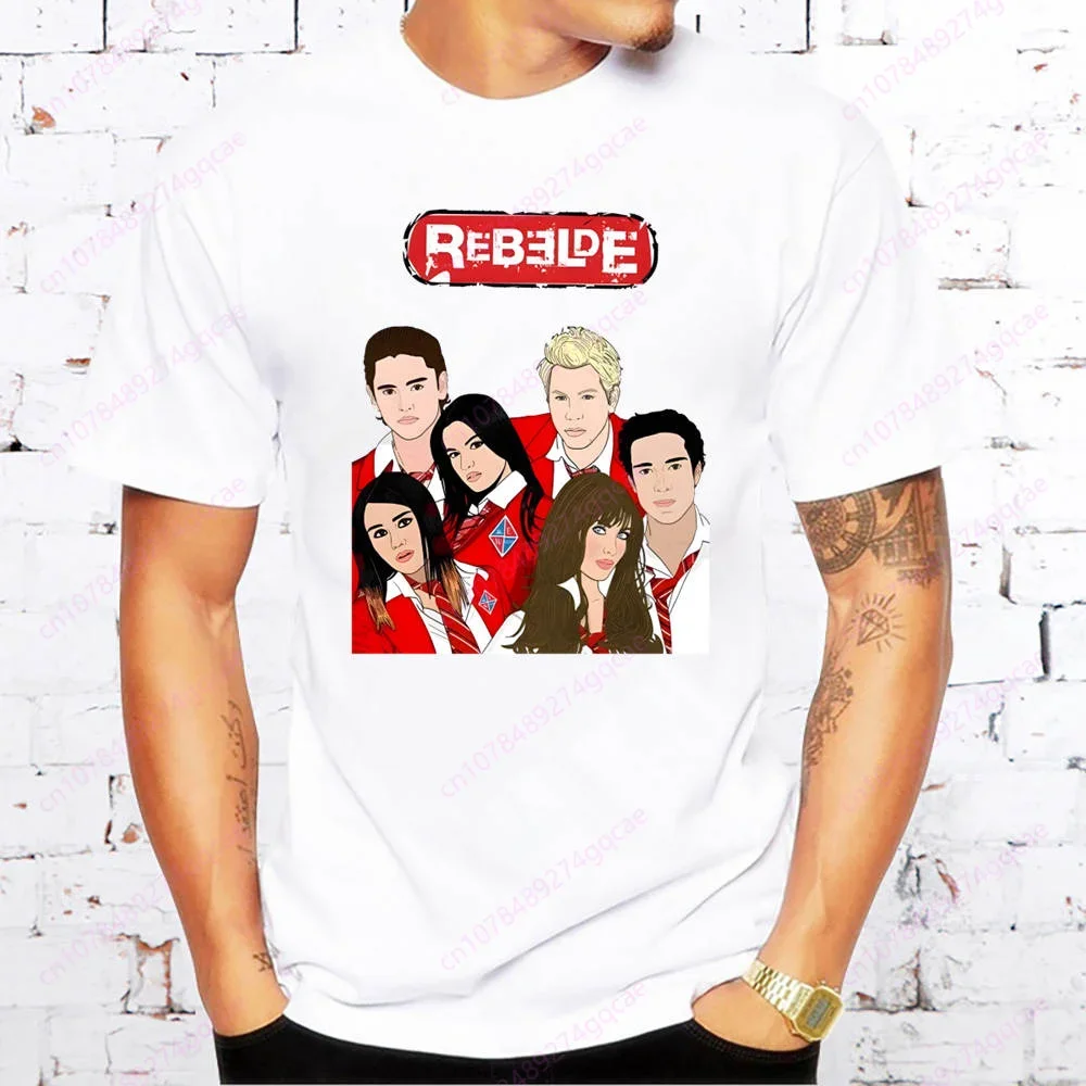 Rebelde RBD T-Shirt per uomo manica corta Casual uomo top Anime Cartoon T Shirt per uomo T-Shirt bianca stampata T-Shirt donna