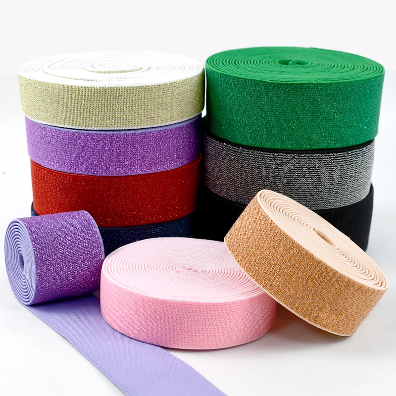 

2/5/10M 25-50mm Nylon Elastic Band Sports Wrist Strap Swimwear Shoulder Straps Stretch Bands for Skirt Belt Sewing Accessories