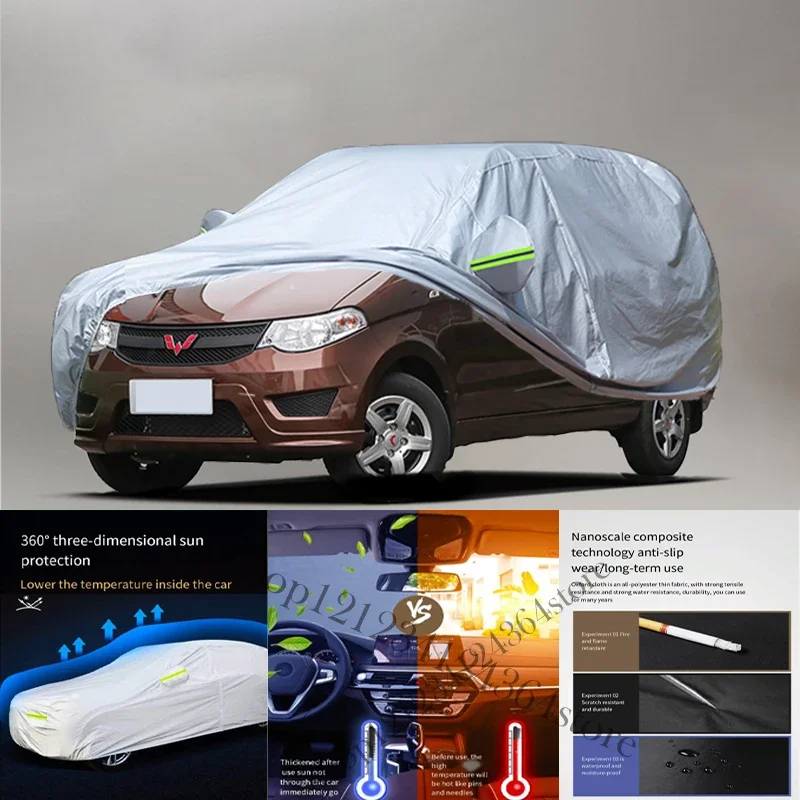 

For Wuling Hongguang fit Outdoor Protection Full Car Covers Snow Cover Sunshade Waterproof Dustproof Exterior Car cover