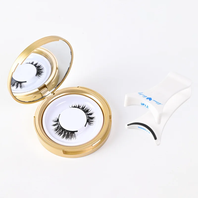 False Eyelashes Set 1pair 3D Natural Magnetic Adhesive Free Magnetic Eyelashes Handmade Reusable Magnetic Eyelashes Tweezers Set