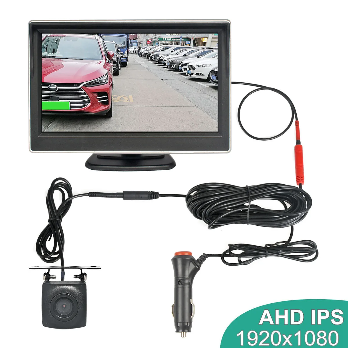 DIYKIT 1920*1080 5inch AHD IPS Rear View Car Monitor Starlight Night Vision Backup Car Camera Vehicle Reverse Camera Car Charger