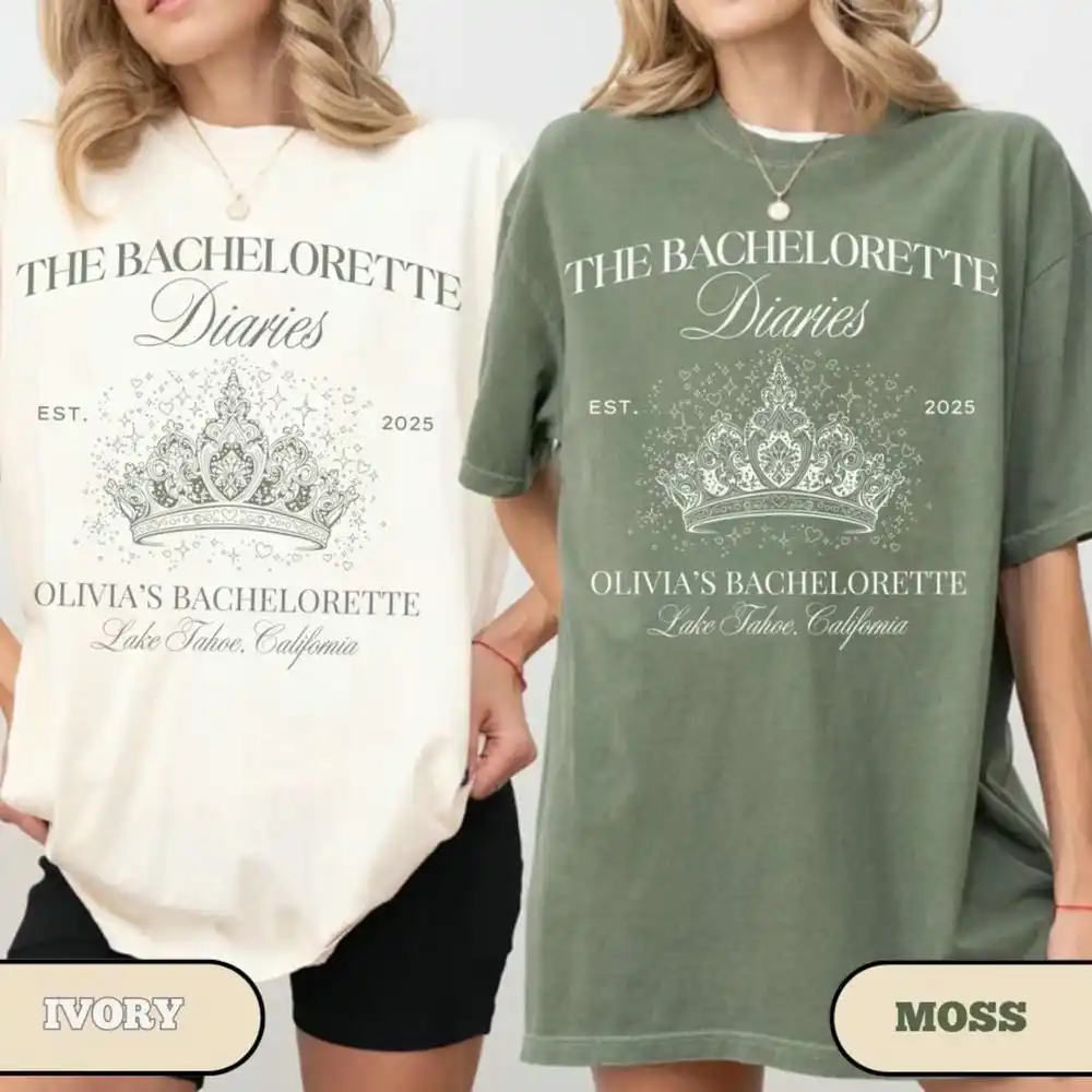 Princess Bachelorette Diaries Shirts, Custom Bach Party Tee, Bride to Be Gift, Bridesmaids Gifts, Personalized Bridal Party, Slu
