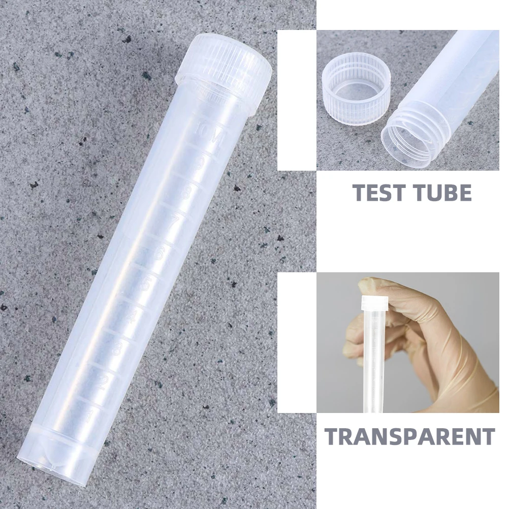 

10 Pcs Cryovial Plastic Testing Containers Portable Tube with Cover Sampling Tubes Pp Small Sample