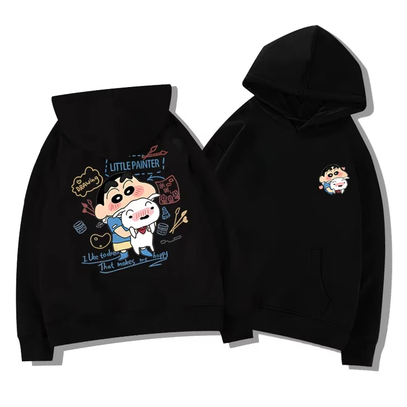 

Fashionable and cute Crayon Shin-chan Cartoon Anime periphery Boys and girls hoodie Autumn and Winter Children's clothing hoodie