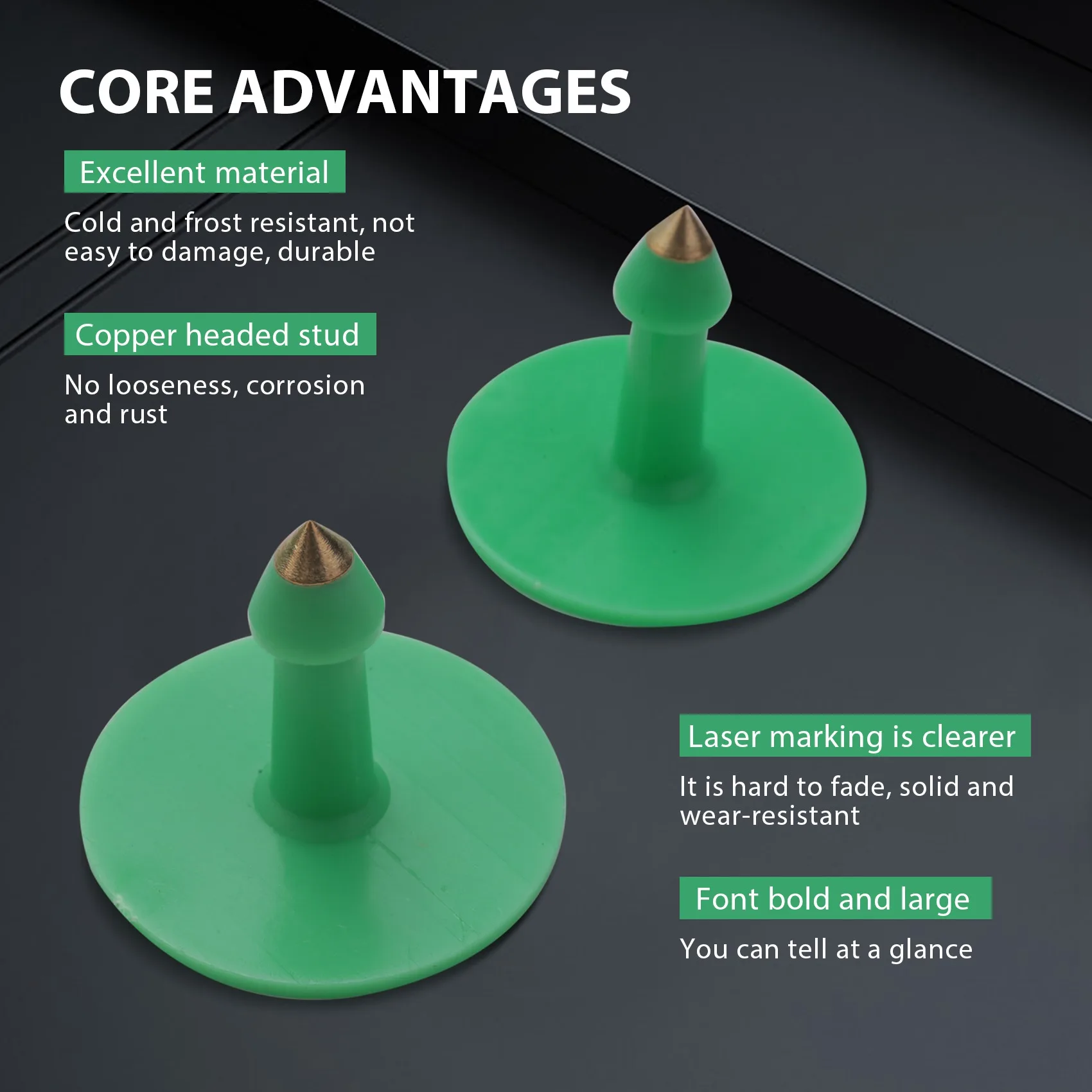 

ABZV-Livestock Animal Ear Tag Pliers, With Number 001-100 Ear Tags And 3 Pins, For Installing Cattle Sheep Pigs Ear Tags