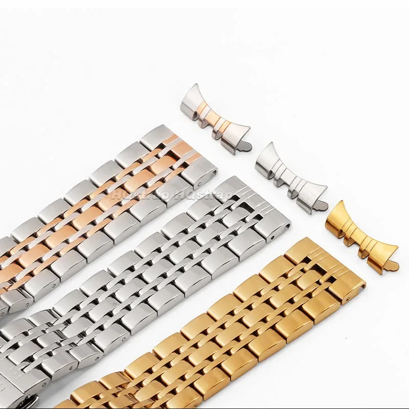 18mm 20mm 22mm pulseira de metal dobrável fivela pulseira de aço inoxidável sólido para homem mulher cinto de substituição universal