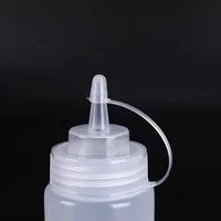 1PC White Plastic Squeeze Bottle With Cap Dispenser Bottle Bread Dessert Baking Accessory Cake Decorating Kitchen Gadget Tool 4