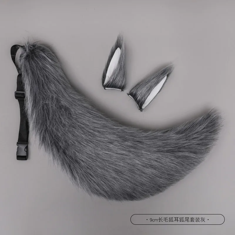 Neues Damen-Stirnband mit Kamel-, Schwarzen-, Tier-, Fuchs- und Plüschohren, Plüschschwanz, Cosplay, Lolita, Niedliche Tropfen-Haarspange, Schwanz-Requisiten, Accessoires – Detail 10