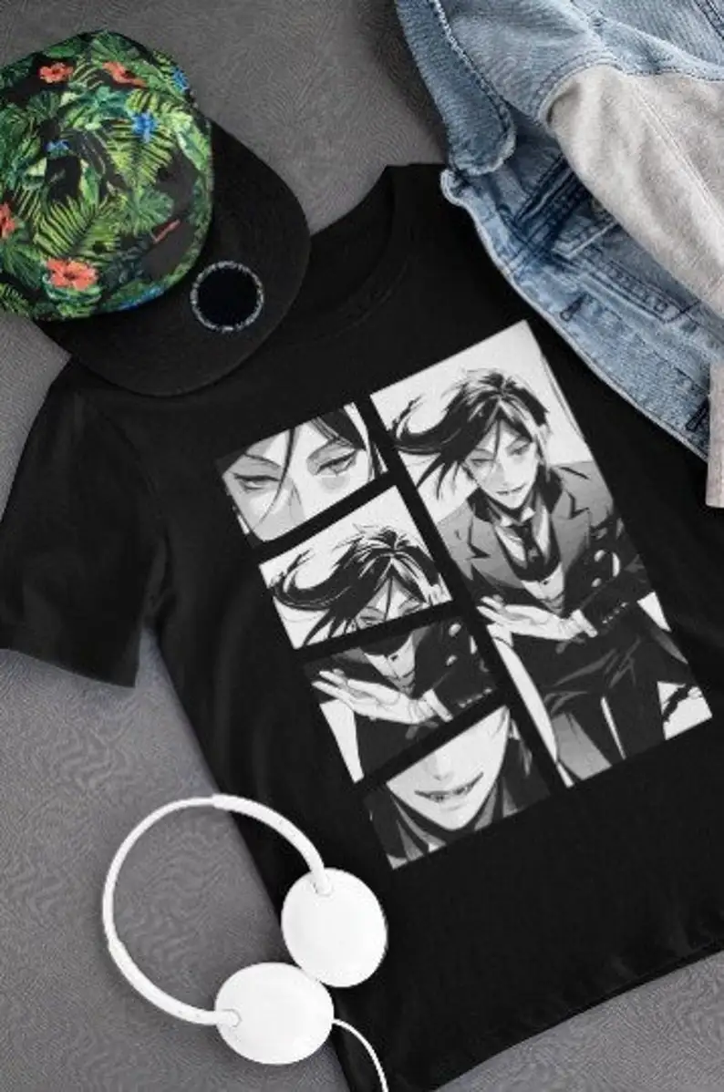 

Unisex, Black Butler Shirt, Sebastian T-Shirt, Kuroshitsuji, Toboso Yana, Sebastian, Japanese, Anime Gift, Vintage, Grunge, Goth