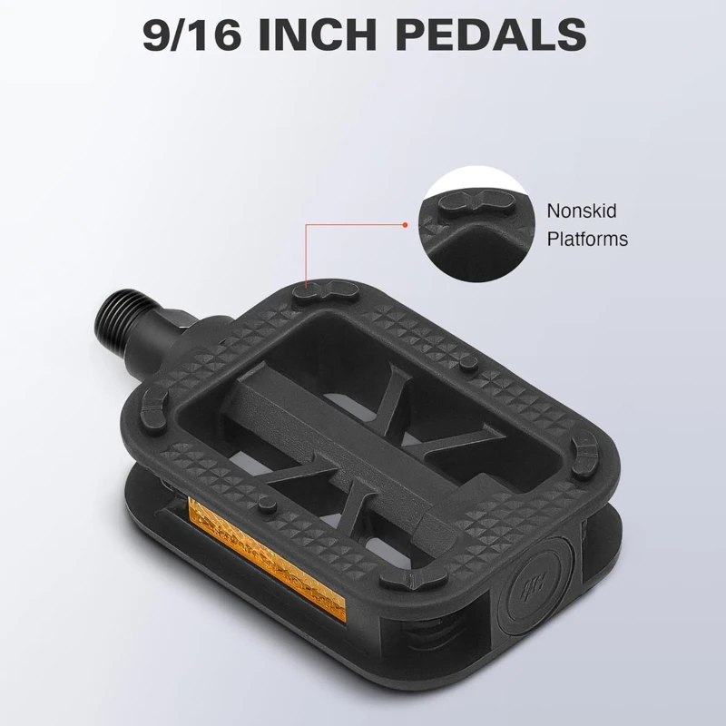 Mountain Road Bike Pedal Universal Bicycle Pedal Footboard with Reflector Riding Accessories for Folding eBike Electric Vehicle