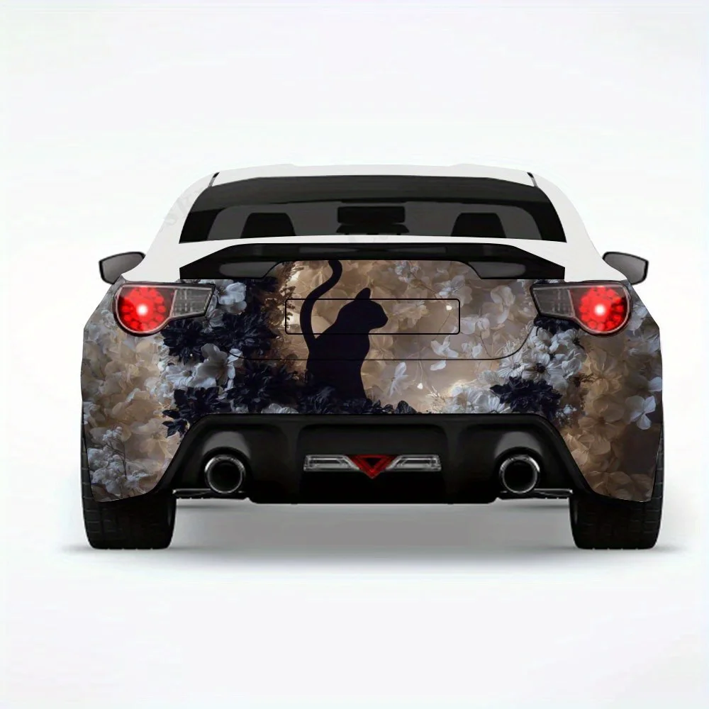 

Wreath - Vinyl Decal for Car Rear, Waterproof Self-Adhesive Vinyl Stickers for Vehicle Tail and Bumper, Decoration Protection A