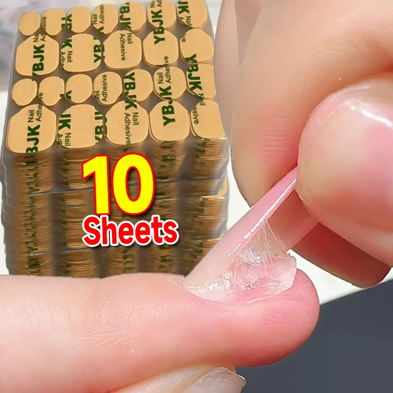24/240Pcs Double Side Nail Jelly Glue Wearable False Nail Adhesive Tape Glue Stickers DIY Reusable Manicure Nail Art Accessories