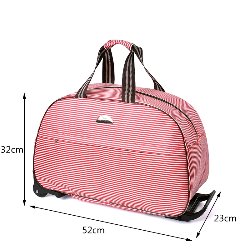 Large Capacity Travel Trolley Bags Women Men Wheeled Bag Oxford Waterproof Rolling Luggage Suitcase Travel Bag With Wheels