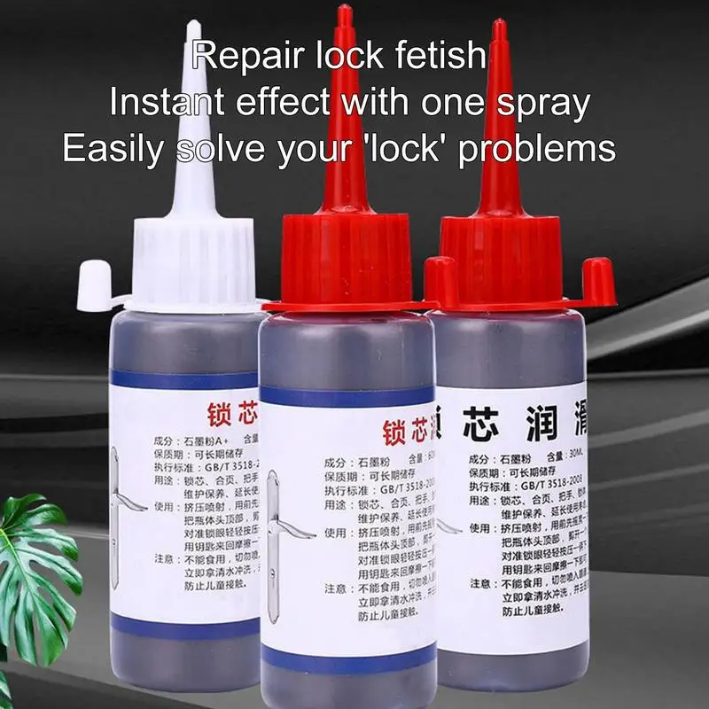 Lock Cylinder Lubricant Multi-Purpose Graphite Lubricant Lubricating Powder Great For Sliding Door Garage Door And Stuck Lock