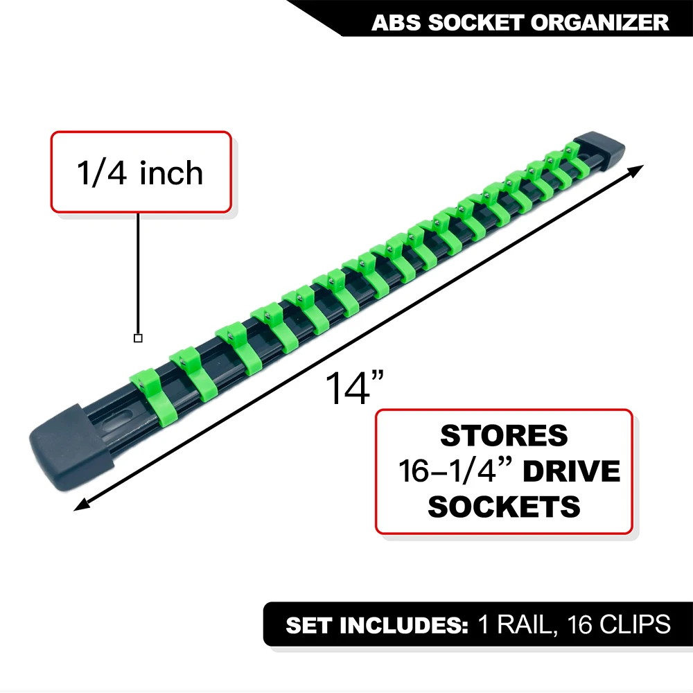 1/4 "3/8" 1/2 "Wrench Houders Rechte Plastic Universele Socket Organizer Rail Beugel Reparatie gereedschap Socket muursleutel Thuis Gereedschap