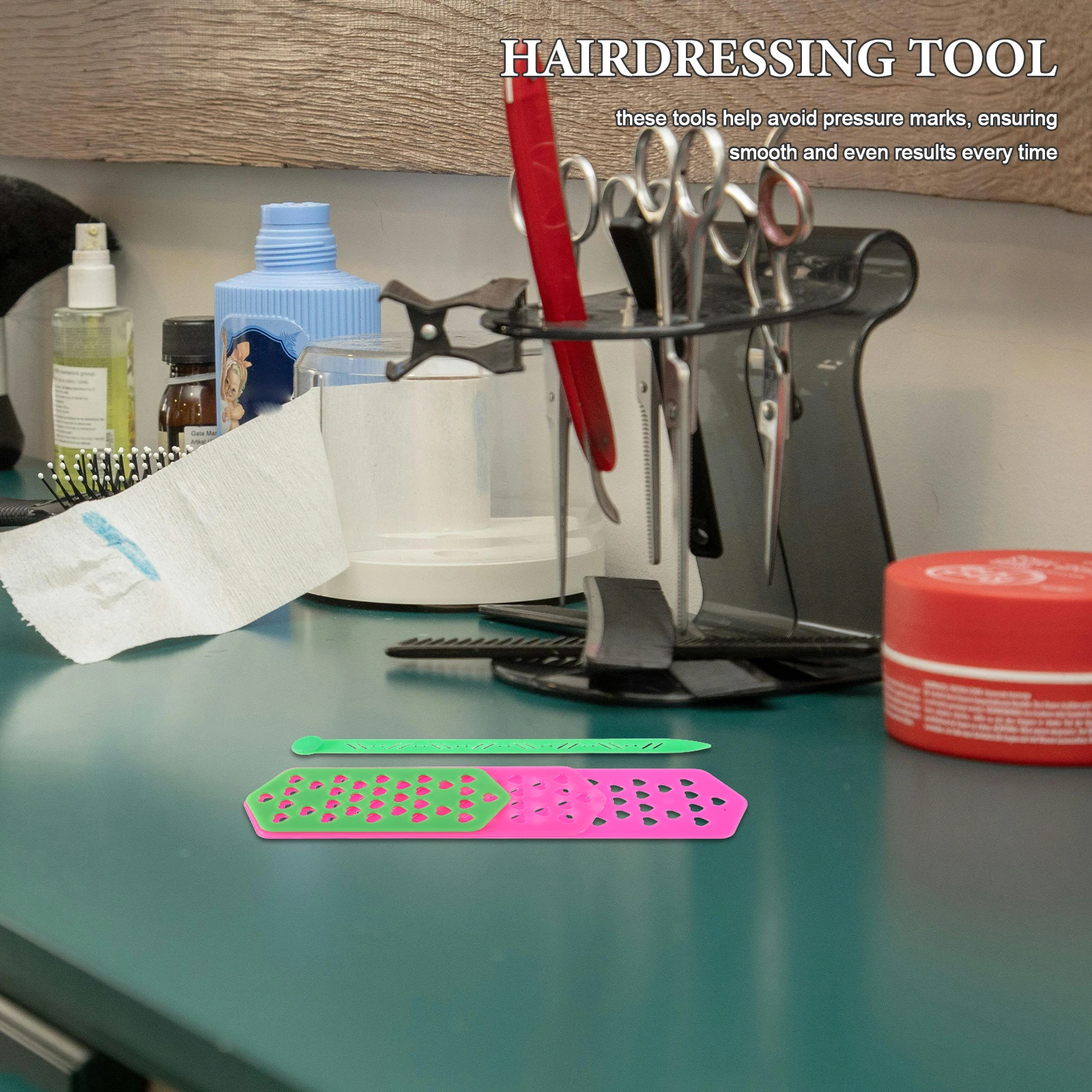 

50 Pcs 14cm Pink 10cm Pink 12 5cm Green 7 5cm Green Markless Tablets Hairdressing Plates Perm Tools Heat Resistant Styling Kit
