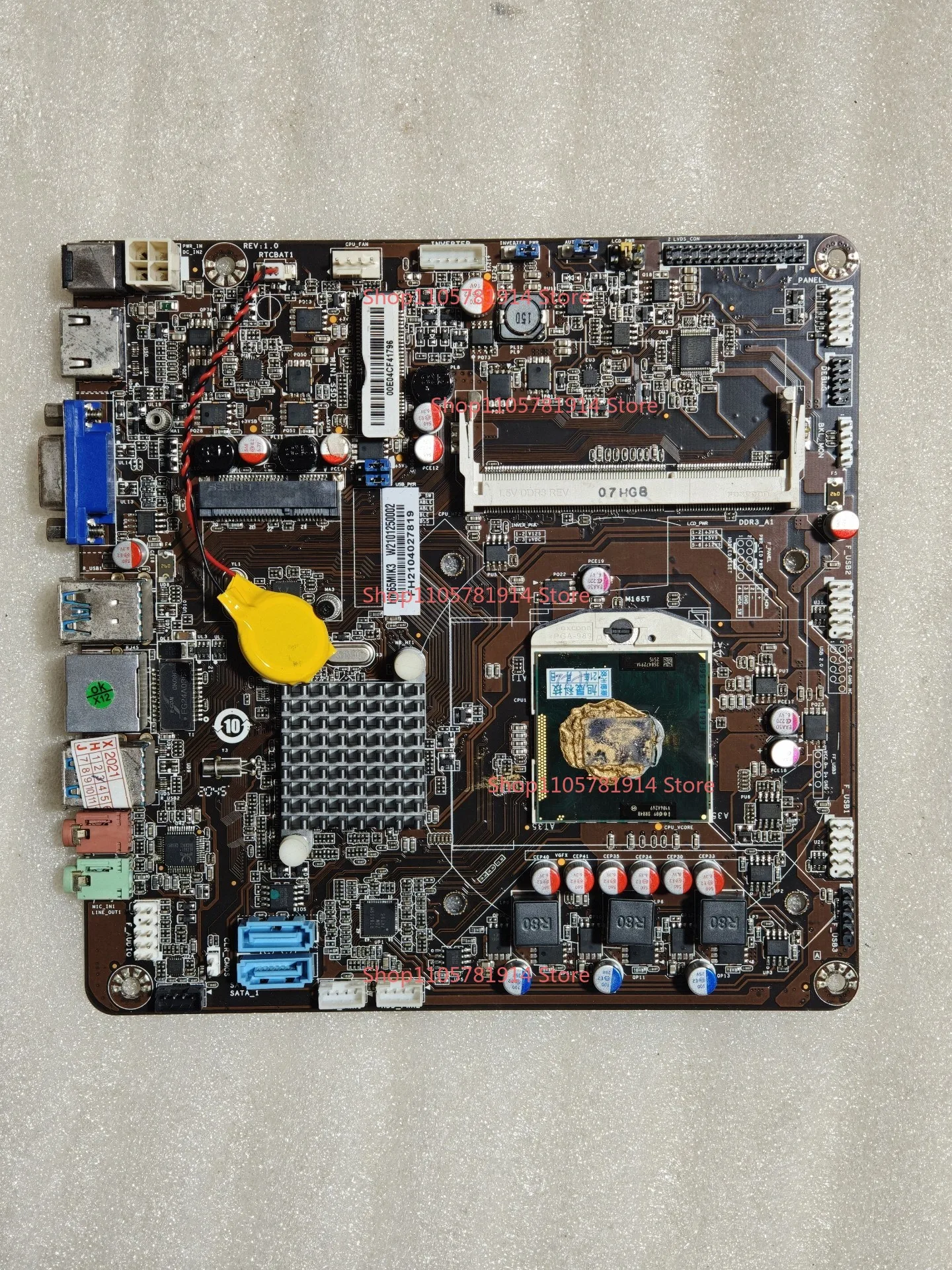 For HM65MIK3 All-in-one Main Board, I5-2410M Processor, Board U Set, Support DDR3 Memory