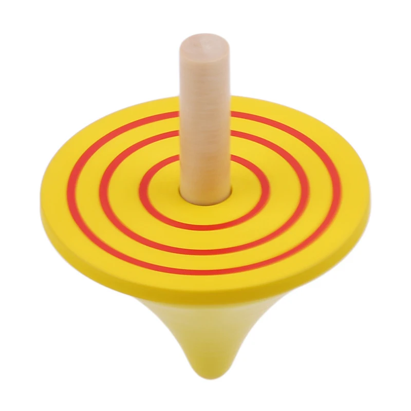 4Pcs Spinning Tops Random Color Wooden Toy Funny Gyro Colorful Toy trottola Tippe Toy for Children