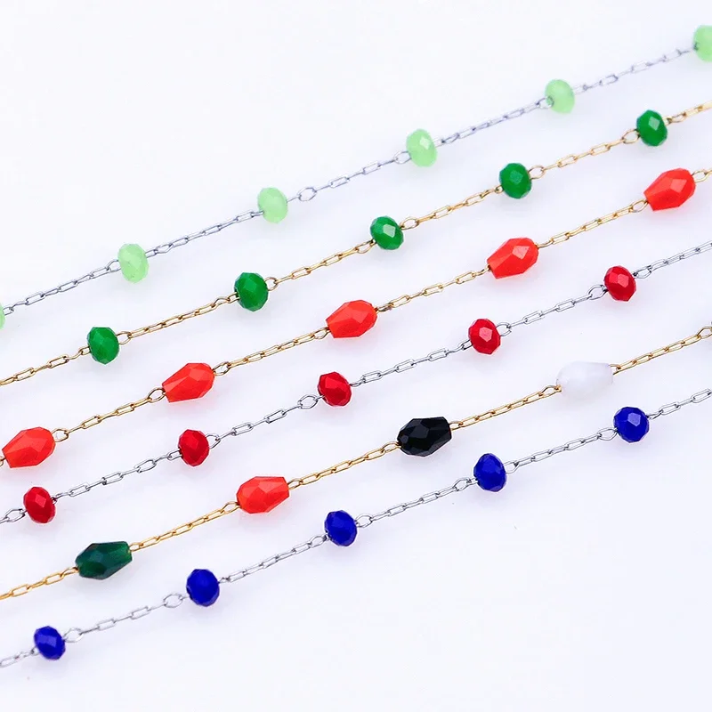 2M Stainless Steel Gold Chain Thin Beading Cable Chain for needlework DIY Bracelet Necklace Jewelry Making Supplies Wholesale
