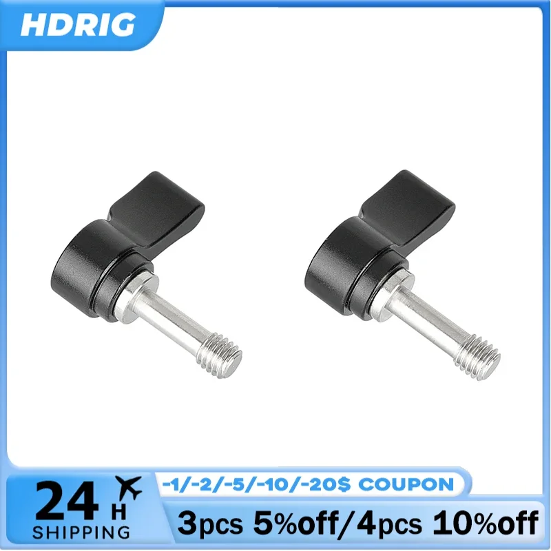 HDRIG M6 Threading Ratchet Wingnut Assembly Rotating Knob (Black 2 Pieces)