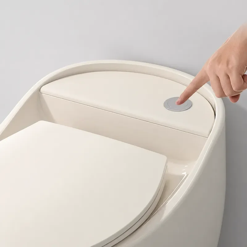 Ognor Germany Chick Egg Shaped Personalized Creative Siphon Type Household Ordinary Milky White Toilet