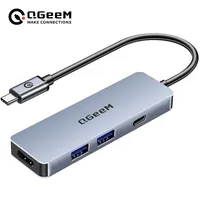 QGeeM USB C Hub for Macbook Pro Multi USB 3.1 Type C Hub 3.0 2.0 USB C HDMI Adapter PD Dock for Huawei Mate 20 Pro OTG Splitter