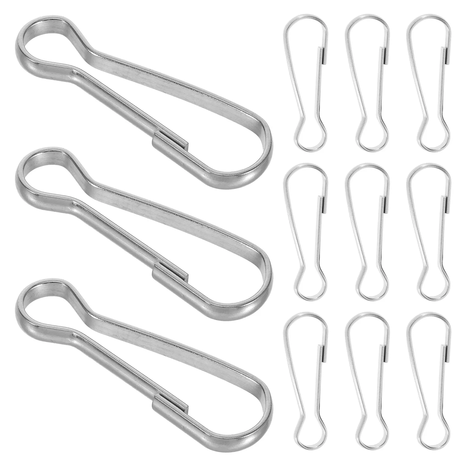 30Pcs Premium Stainless Steel Flagpole Clips Secure Snap Hook Design for Garden Boat Advertising Banners Flag Pole Replacement