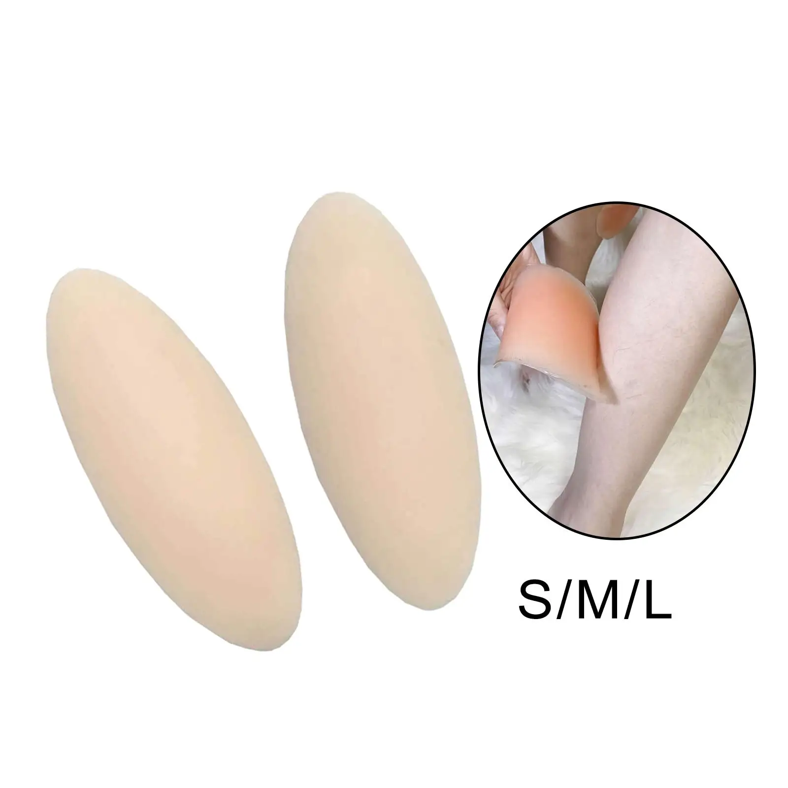 Self Adhesive Calf Pads Leg Gel Corrector Soft Lifelike Comfortable Skin Friendly Silicone Leg Onlays for Lady Women Girls